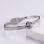 Natural Women Metal Diamond Heart Stainless Steel Bangles