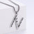 Men Metal Retro Vintage Number Text Letter Stainless Steel Polishing Pendants