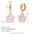 Fashion Heart Bowknot Geometric Stainless Steel 18K Gold Plated Earrings