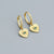 925 Sterling Silver Fashion Women Heart Heart Metal Diamond Inlay Earrings