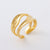 Retro Vintage Women Geometric Geometric Stainless Steel Electroplating Rings