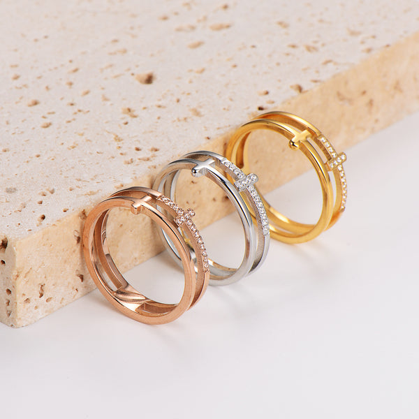 Minimalist Circle Stainless Steel Electroplating Rings