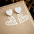 Fashion Heart Heart Stainless Steel Electroplating Earrings