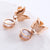 Natural Butterfly Geometric U-Shape Stainless Steel Electroplating Stud Earrings