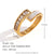 Women Fashion Circle Geometric Stainless Steel 18K Gold Plated Rings