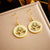 Fashion Tree Stainless Steel Electroplating Earrings