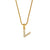 Fashion Round Number Text Letter Stainless Steel 18K Gold Plated Necklaces