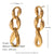 Minimalist Irregular Chain Geometric Stainless Steel 18K Gold Plated Stud Earrings