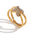 Women Fashion Circle Geometric Stainless Steel 18K Gold Plated Rings