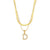 Fashion Letter Number Text Stainless Steel 18K Gold Plated Necklaces