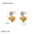 IG Style Twisted Geometric Stainless Steel 18K Gold Plated Earrings