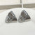 Minimalist Triangle Geometric Copper Electroplating Stud Earrings