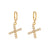 Minimalist Letter Number Text Stainless Steel 18K Gold Plated Earrings