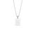 Minimalist Quadrilateral Number Text Letter Stainless Steel 18K Gold Plated Necklaces