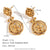 Fashion Hexagon Circle Geometric Stainless Steel 18K Gold Plated Earrings