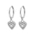 925 Sterling Silver Cute & Edgy Heart Heart Silver Electroplating Earrings