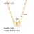 Vintage Retro Tulip Geometric Stainless Steel 18K Gold Plated Necklaces