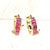 Butterfly Geometric Copper Diamond Inlay Stud Earrings