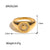 Women IG Style Geometric Stainless Steel 18K Gold Plated Rings