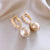 Luxurious Quadrilateral Round Ellipse Leaf Rhombus Animal Bowknot Text Letter Geometric Number Droplet Flower Chinese Zodiac Artificial Pearl Oil Dripping Earrings