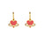 Fashion Circle Geometric Flower Stainless Steel 18K Gold Plated Earrings