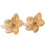 Fashion Flower Geometric Stainless Steel 18K Gold Plated Stud Earrings