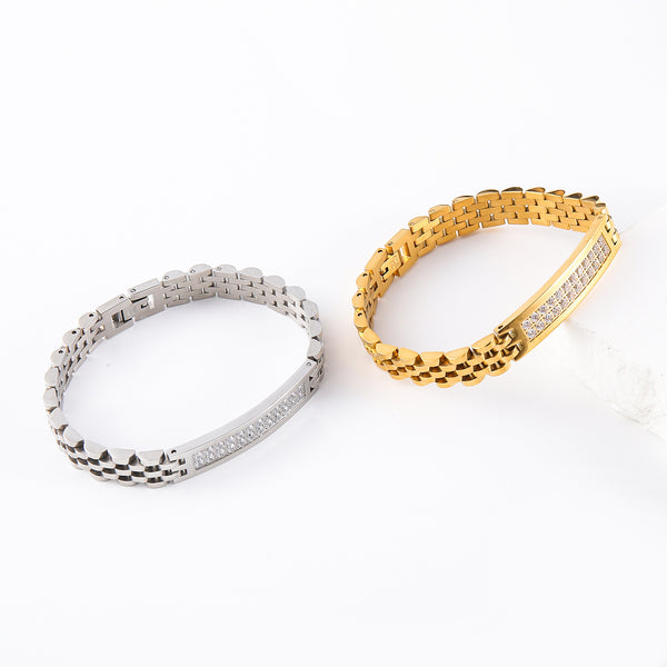 Fashion Unisex Round Geometric Stainless Steel Bracelets