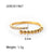 Women IG Style Polka Dot Geometric Stainless Steel 18K Gold Plated Rings