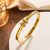 Ellipse Stainless Steel 18K Gold Plated Bangles