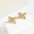 Moderate Luxury Bowknot Bowknot Copper Diamond Inlay Stud Earrings