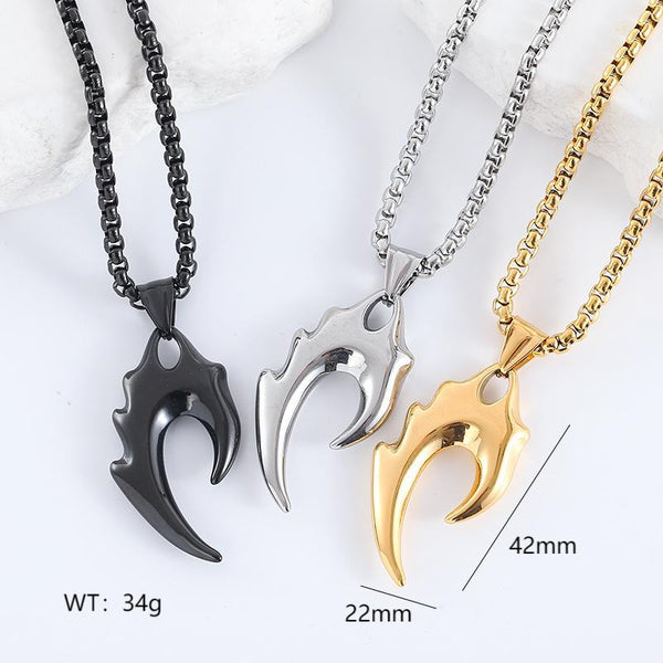 Minimalist Fan-Shape Stainless Steel Electroplating Pendants