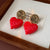 Luxurious Round Geometric Heart Flower Alloy Electroplating Earrings