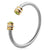 Circle Twisted Stainless Steel Diamond Inlay Bangles