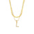 Fashion Letter Number Text Stainless Steel 18K Gold Plated Necklaces