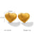 IG Style Heart Geometric Stainless Steel Electroplating Earrings