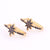 Niche Women Geometry U-Shape Copper Zircon Inlay Earrings