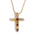 Fashion Cross Geometric Stainless Steel Electroplating Necklaces