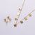 Natural Plant Flower Stainless Steel Electroplating Jewelry Sets