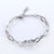 Women Korean Letter Geometric Number Text Letter Stainless Steel Electroplating Bracelets