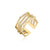 IG Style Women Geometric Copper Inlay Rings