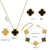 Moderate Luxury Quadrilateral Geometric Heart Titanium Steel 18K Gold Plated Necklaces