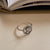 925 Sterling Silver Women Korean Smile Silver Silver Plating Rings