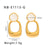 IG Style Double Circle Irregular Geometric Stainless Steel Electroplating Earrings