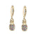 Droplet Cosmos Droplet Zircon Diamond Inlay Stud Earrings