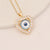 Expressive Eye Heart Copper Electroplating Pendants