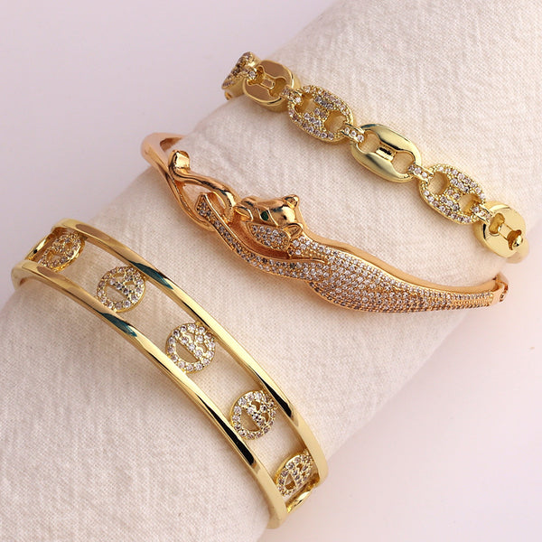 Hip Hop Copper Electroplating Bangles