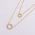 Women Korean Geometric Metal Diamond Doll Stainless Steel Electroplating Pendants