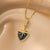 Moderate Luxury Quadrilateral Heart Titanium Steel 18K Gold Plated Necklaces