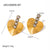 IG Style Round Geometric Stainless Steel 18K Gold Plated Earrings