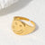 Unisex Expressive Smile Stainless Steel Electroplating Rings